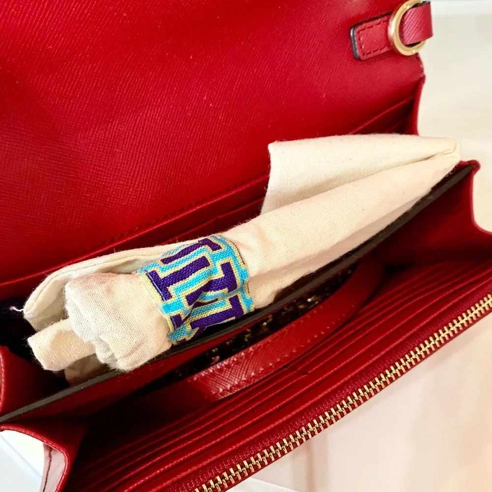 🏅SOLD🌈NEW🌈Tory Burch crossbody bag/shoulder bag/wallet-clutch/wallet on chain - Picture 12 of 12